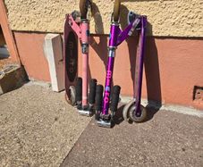 Micro Scooter x 2 One pink and one purple
