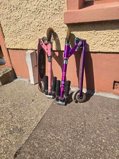 Micro Scooter x 2 One pink and one purple