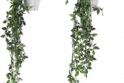 Set of 2 Hanging Artificial Plants Vines Plants Plastic Fake Plants Plant Pot Plant for Home Kitchen Garden Office Wedding Hanging Pot Wall Decoration Indoor Outdoor (FREE POSTAGE)