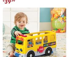 Fisher price yellow bus & princess figures