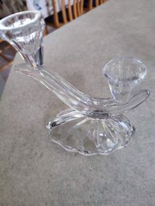 Imperlux West Germany 24% lead crystal candelabras Double candlesticks