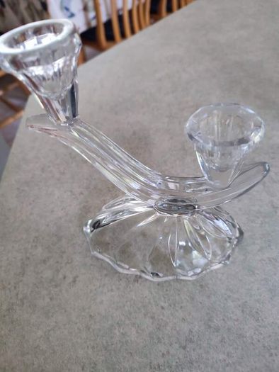 Imperlux West Germany 24% lead crystal candelabras Double candlesticks