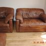 Quality leather Alexander & James sofa suite Image 2