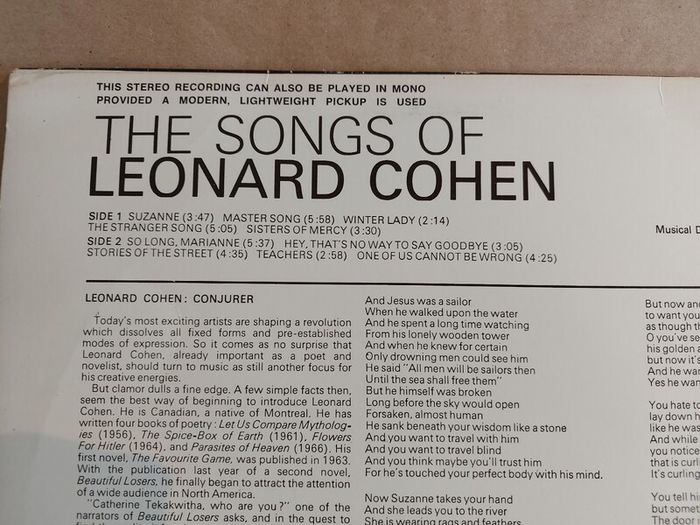 Leonard Cohen - The Songs Of... - Vinyl Record + Hundreds More