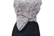 Karen Millen Elegant Tweed Dress with Textured Bodice