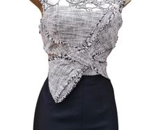 Karen Millen Elegant Tweed Dress with Textured Bodice