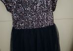 Sequined navy girls dress 7years
