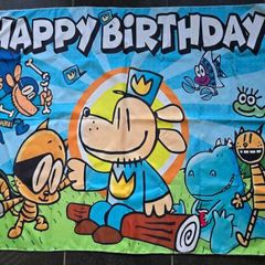 Dogman birthday banner.