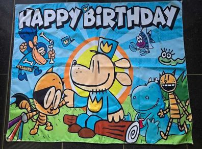 Dogman birthday banner.