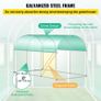 Walk-in polytunnel Greenhouse, 12 x 7 x 7 ft Portable Plant Hot House w/ Galvanized Steel Hoops, 1 Top Beams, 2 Diagonal Poles, 2 Zippered Doors & 6 Roll-up Windows, Green Image 2