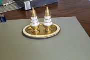 Vintage condiment set brass