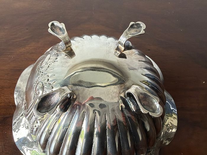 Vintage Ornate Metal Footed Bowl