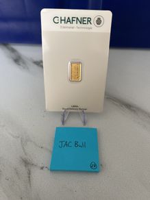 1gram Fine 9999 Gold Bullion C.Hafner Bar.