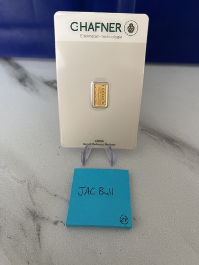 1gram Fine 9999 Gold Bullion C.Hafner Bar.
