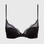 New Calvin Klein Lace Plunge Bra, Black Image 2