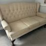 Queen Anne Style Settee with Claw &  Ball Legs Colour Beige Tweed   190xm ( L)  x 80xm (D) 100(H) Image 2