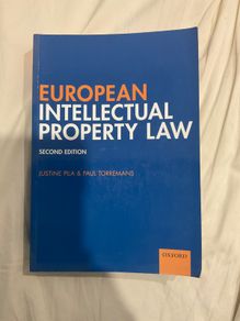 European Intellectual Property Law (2nd Edition) by Pila and Torremans
