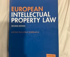 European Intellectual Property Law (2nd Edition) by Pila and Torremans