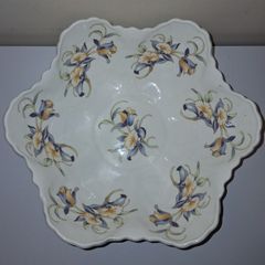 SALE!  Large AYNSLEY England JUST ORCHIDS Scalloped Fine Bone China Bowl