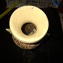Japanese Satsuma vase featuring intricate hand painted designs of figures and patterns.  This type of earthenware pottery often dates to the Meiji period late 19th century or early 20th century Image 4
