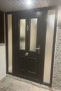 Front Door UPVC with 2 x side double glazed windows