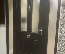 Front Door UPVC with 2 x side double glazed windows