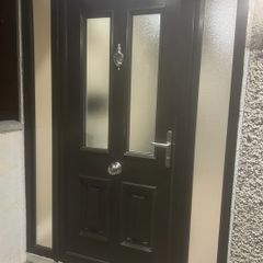Front Door UPVC with 2 x side double glazed windows