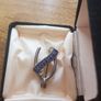 Antique 1920s Horseshoe Enamel Mother Brooch Image 2