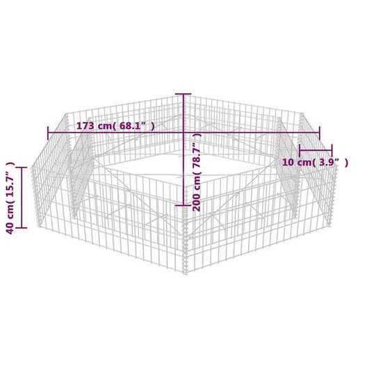 Hexagonal Gabion Raised Bed
