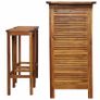 Bar Table and Chair Set 3 Pieces Solid Acacia Wood Image 3