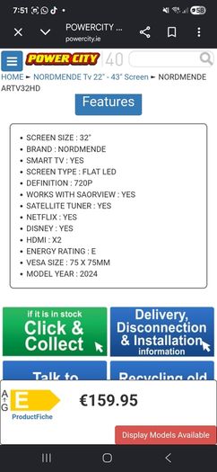 Nordmende smart TV 32inch