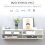 Floating 60'' TV Stand Wall Mounted Media Console Table Cabinet with 4 Storage Shelves Cable (FREE SHIPPING) Image 5