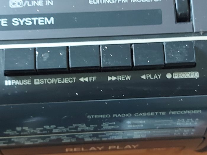 Panasonic Stereo Radio Cassette Recorder, Model RX-FT500, Dual Tape Deck and Radio, Vintage, in very good condition