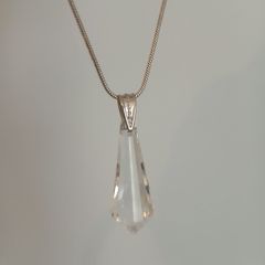 ladies silver costume chain & pendant