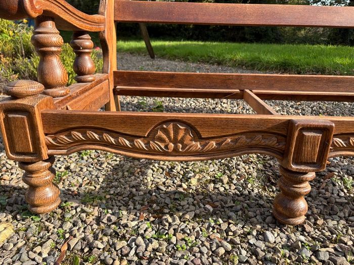 Vintage Belgian Oak Sofa, Velda Epoque Line