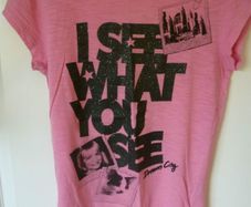 Girls Fab T-shirt Age Age 10-12 Years Pink With Logo I See What You See. Super condition