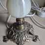 Vintage Mid Century marble.onyx brass gold metal ormate lamp base Image 9