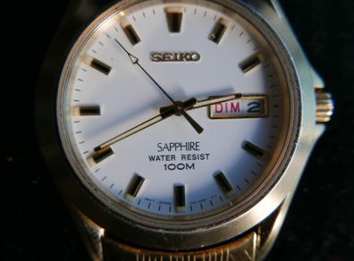 Seiko Sapphire Titanium 100m Men's Watch in Original Box