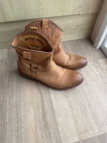 Vintage Tommy Hilfiger Denim 1985 Leather Cowboy Boots