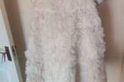 Monsoon stunning floral light pink little girl's dress age 5-6 Postage included