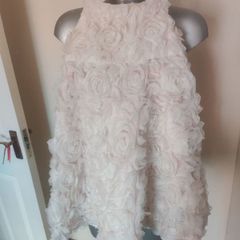 Monsoon stunning floral light pink little girl's dress age 5-6 Postage included