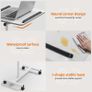 Height Adjustable Computer Desk on Wheels, Rolling Laptop Desk with Cooling Fan, Overbed Table with Mouse Tray, Laptop Table with Pen Holder, Bedside Table for Home Office, White Image 3