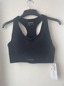 USA Crop Top black medium support size UK 12 New
