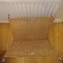 Danish Mid-Century 1960s Chrome & Rattan Magazine Rack/Vinyl Storage Image 4