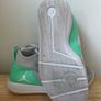 Nike Air Jordan Trainers Grey/Green UK5.5 Image 3