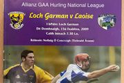 2009 Wexford v Laois - GAA Allianz Hurling League Programme