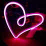 NEW SALE | Heart Neon Signs LED Neon Light Sign Wall Decoration USB Charging/Battery Powered Neon Night Light Pink Heart Neon Signs Light for Children Bedroom Valentine's Day Party Wedding Christmas Image 6