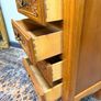 Vintage French Style Carved Oak Tallboy Image 6