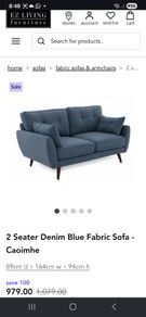 Two x Two Seater Sofas