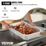 4 Pack Steam Table Pans 20.9 x 12.8 x 3.9 Inch Deep Steam Table Pan Full Size 13L Deep Food Container Stainless Steel Oven Tray Hotel Pans Anti-Jam Steam Table Food Pan Image 2